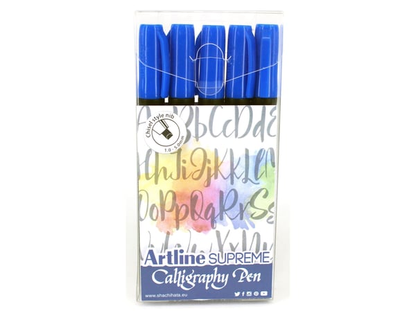 Artline Supreme Calligraphy Pen 5/set blue