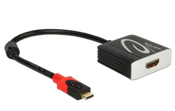 Delock - Ekstern videoadapter - RTD2171U - USB-C - HDMI - svart - løsvekt