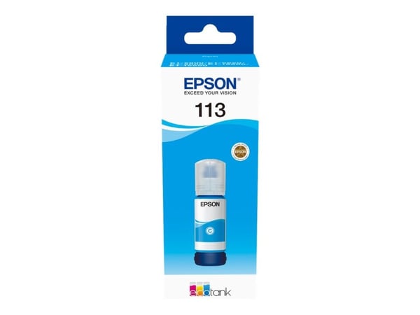 Epson EcoTank 113 - 70 ml - cyan - original - blekkpåfylling - for EcoTank ET-16150, 16650, 5150, 5170, 5800, 5850, 5880; EcoTank Pro ET-16680, 515...