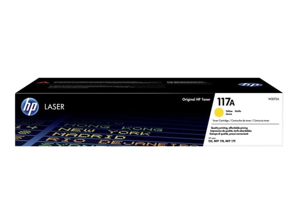 Lasertoner, HP 117A W2072A, Gul
