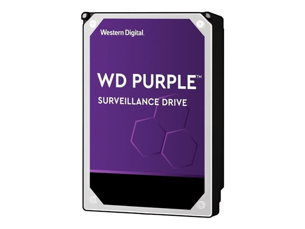 WD Purple WD20PURZ - Hårddisk - 2 TB - inbyggd - 3.5" - SATA 6Gb/s - 5400 rpm - buffert: 64 MB