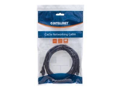 Intellinet Network Patch Cable, Cat5e, 3m, Black, CCA, U/UTP, PVC, RJ45, Gold Plated Contacts, Snagless, Booted, Lifetime Warranty, Polybag - Kobli...