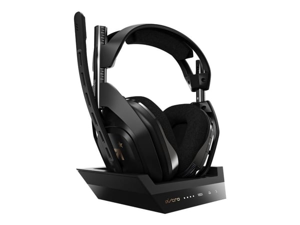 ASTRO Gaming A50 + Base Station, Langaton, Pelaaminen, 20 - 20000 Hz, 370 g, Kuulokkeet, Musta, Kulta