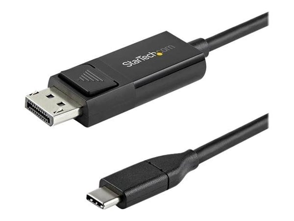 StarTech 6ft (2m) USB C to DisplayPort 1.2 Cable 4K 60Hz, Bidirectional DP to USB-C or USB-C to DP Reversible Video Adapter Cable, HBR2/HDR, USB Ty...
