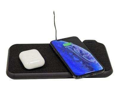 Zens Liberty - Textile Edition - trådløs ladepute + AC-strømadapter - 30 watt - 2.4 A - Apple Fast Charge, FC