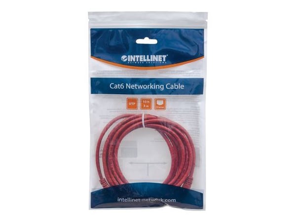 Intellinet 342193 nätverkskabel, patchkabel CAT 6 U/UTP 7.50 m röd 1 st