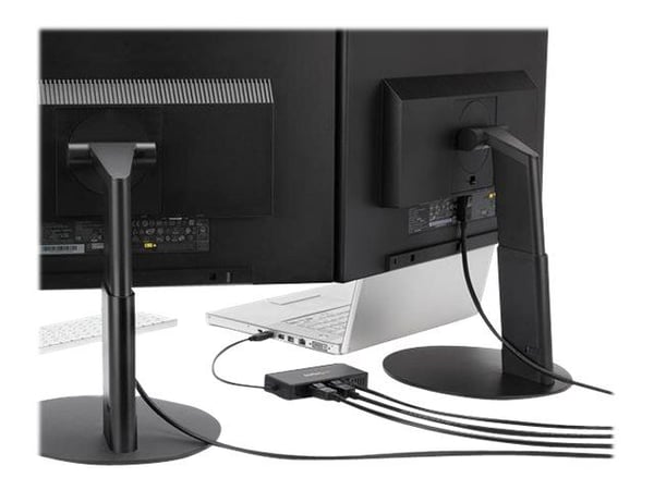 Startech USB 3.0 Mini Dock, Dual Monitor USB-A Docking Station w/ DisplayPort 4K 60Hz Video & Gigabit Ethernet, 1ft (30cm) Cable, Portable USB 3.1 ...