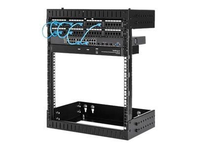 StarTech.com RK12WALLOA, Seinään asennettava laitekehikko, 12U, 90 kg, 14,6 kg, Musta