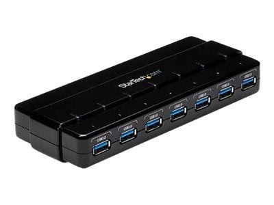 Startech 7 Port USB 3.0 Hub - Up To 5 Gbps - 7 x USB - Universal Multi Port USB Extender for Your Desktop - USB Powered (ST7300USB3B) - Hub - 7 x S...