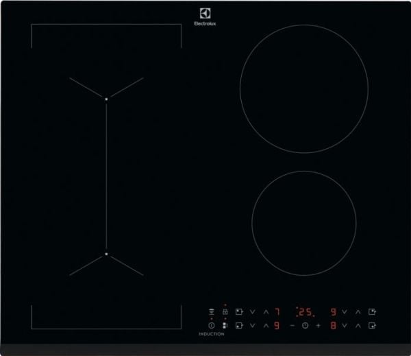 Electrolux SÉRIE 700 LIV6343 - Induksjonskomfyrtopp - 4 plater - Nisje - bredde: 56 cm - dybde: 49 cm - med avfaset front - svart