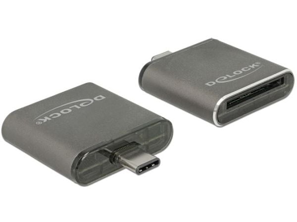 Delock USB Type-C SDHC / SDXC UHS-II / MMC Single Slot Card Reader - Kortinlukija (MMC, SD, SD, SDHC, SDXC, SDHC UHS-I, SDXC UHS-I, SDHC UHS-II, SD...