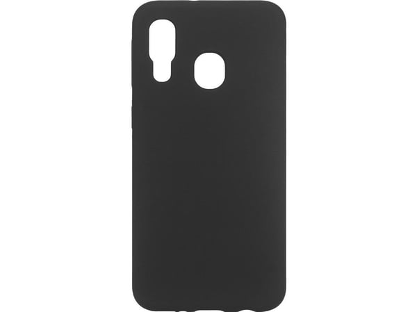 eSTUFF Silicone Case - Bagsidecover til mobiltelefon - silikon - sort - for Samsung Galaxy A40