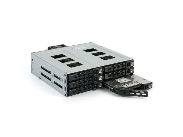 FANTEC MR-SA1262-12G - Intern RAID-brønn - 2.5" - SATA 6Gb/s / SAS 12Gb/s - svart