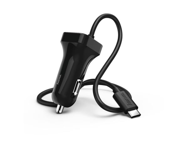 Hama Basic Line - Autovirtasovitin - 12 Watt - 2,4 A (USB-C) - musta