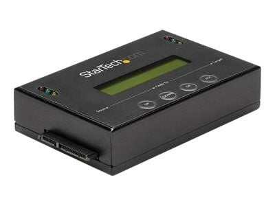 StarTech 1:1 Hard Drive Duplicator and Eraser for 2.5" & 3.5" SATA HDD SSD - LCD & RS-232  - 14GBpm Duplication Speed - Cloner & Wiper (SATDUP11) -...