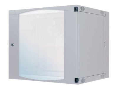 Intellinet Network Cabinet, Wall Mount (Double Section Hinged Swing Out), 12U, Usable Depth 385mm/Width 465mm, Grey, Flatpack, Max 30kg, Swings out...