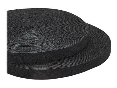 StarTech.com 100ft. Hook and Loop Roll - Cut-to-Size Reusable Cable Ties - Bulk Industrial Wire Fastener Tape - Adjustable Fabric Wraps - Black (HK...