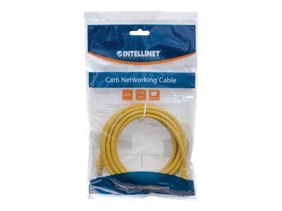 Intellinet Network Patch Cable, Cat5e, 3m, Yellow, CCA, U/UTP, PVC, RJ45, Gold Plated Contacts, Snagless, Booted, Lifetime Warranty, Polybag - Kobl...