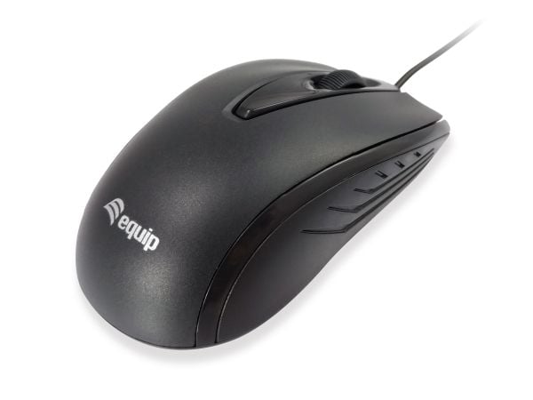 Equip 245107, Ambidekstriøs, Optisk, USB Type-A, 1000 DPI, Sort Equip 245107, Ambidekstriøs, Optisk, USB Type-A, 1000 DPI, Sort