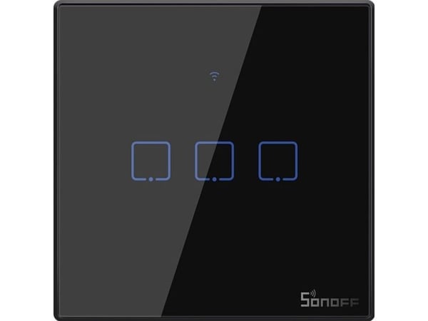 Sonoff T3EU3C-TX 3-kanals väggströmbrytare 230VAC svart