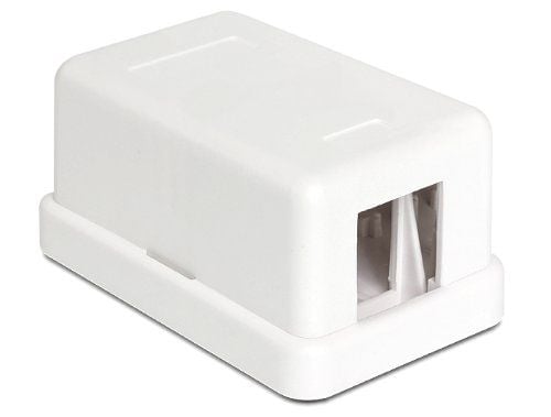 Delock Keystone Surface Mounted Box - Modulært innføringshus - hvit - 1 port