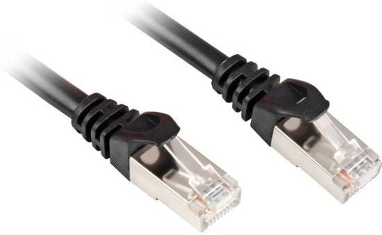 Sharkoon - Kablage - RJ-45 (hann) til RJ-45 (hann) - 5 m - SFTP - CAT 6a - halogenfri - svart