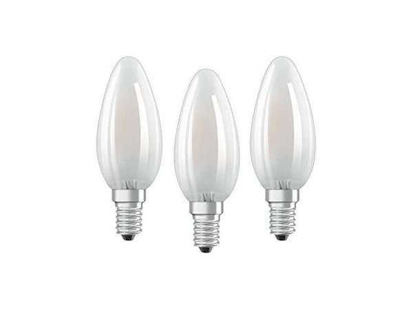 OSRAM LED BASE CLASSIC B - LED-lyspære - form: B35 - E14 - 4 W (ekvivalent 40 W) - klasse E - varmt hvitt lys - 2700 K