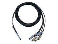 Cisco Direct-Attach Breakout Cable - Nettverkskabel - QSFP+ (hann) til SFP+ (hann) - 3 m - grå - for P/N: FPR4225-ASA-K9, HCI-FI-6454, N9K-C9348-FX...