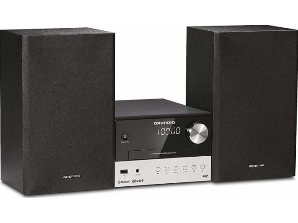 Grundig CMS 3000 BT DAB+ - Mikrosystem - 2 x 15 watt - sølv/svart