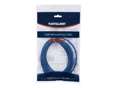 Intellinet Network Patch Cable, Cat6, 2m, Blue, CCA, U/UTP, PVC, RJ45, Gold Plated Contacts, Snagless, Booted, Lifetime Warranty, Polybag - Kobling...