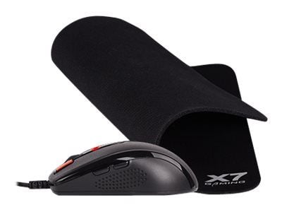 A4Tech X7 Gaming Combo X-7120 - Mus - optisk - 7 knapper - kablet - USB - svart