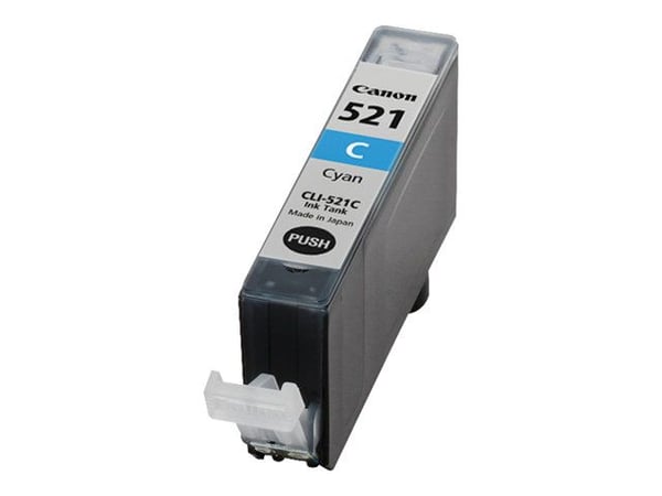 Canon CLI-521C - 9 ml - cyan - original - blister med sikkerhet - blekkbeholder - for PIXMA iP3600, iP4700, MP540, MP550, MP560, MP620, MP630, MP64...