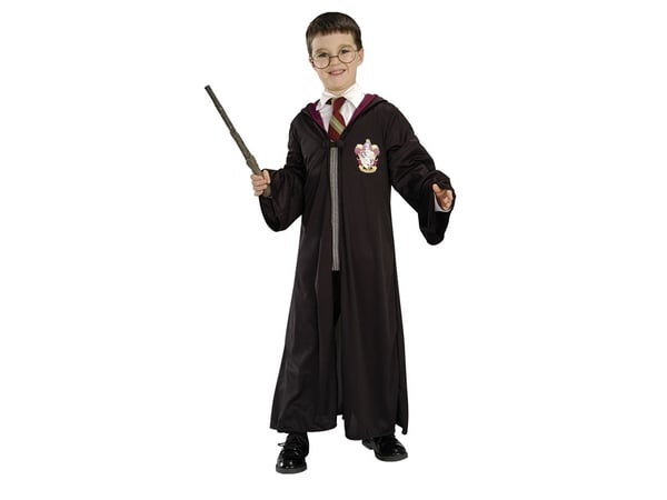 Harry Potter pakke med kappe, briller og tryllestav 5 - 8 år