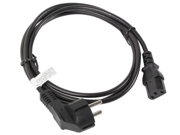 Lanberg - Strømkabel - CEI 23-16/VII / CEE 7/3 til IEC 60320 C13 - 10 A - 1,8 m - lajiteltu