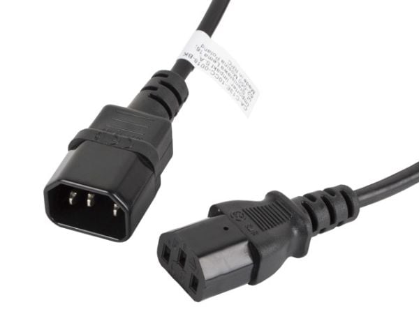 Lanberg CA-C13E-10CC-0018-BK, 1,8 m, C13 liitin, C14 liitin
