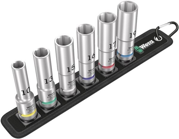 Wera 05004565001, Pistorasiasarja, 1/2", Metrinen, 6 pää(t), 10,13,15,16,17,19 mm, 290 mm
