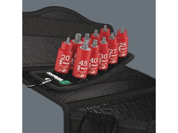 Wera Zyklop Belt B VDE 1 - Koppnøkkelsett - 11 deler - torx, hex - 3/8"