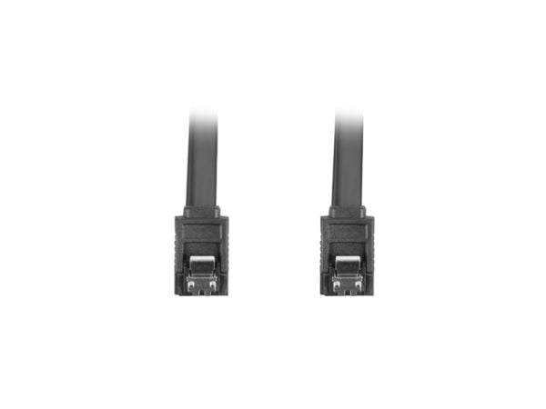 Lanberg - SATA-kabel - Serial ATA 150/300/600 - SATA (hunn) hasp til SATA (hunn) hasp - 50 cm - svart