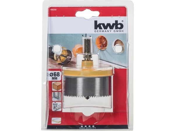 kwb 498200, Single, Borr, Gipsskivor, Plast, Mjuka träslag, Trä, Gul, Rostfritt stål, Fjäderstål, 2,8 cm