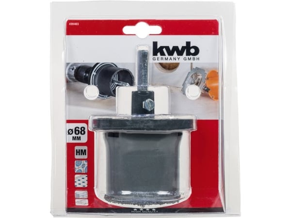 kwb 499463, Single/enkelt, Drill, Keramisk, Betong, Gipsplater, Plast, Stein, Flis, 5,5 cm, 6,8 cm, 1 stykker