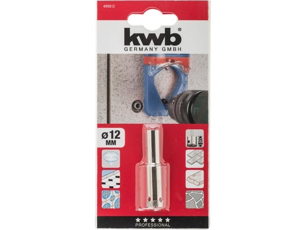 kwb 499835, Sett, Drill, Keramisk, Granitt, Marmor, Naturstein, Rør, Porselen, Takstein, Stein, Flis, Sølv, 2,5 cm, 3,5 cm