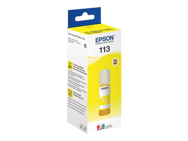 Epson EcoTank 113 - 70 ml - gul - original - blekkrefill - for EcoTank ET-16150, 16650, 5150, 5170, 5800, 5850, 5880; EcoTank Pro ET-16680, 5150, 5170
