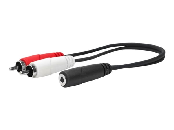 VivoLink - Lydkabel - RCA x 2 hann til mini-phone stereo 3.5 mm hunn - 20 cm - dobbeltisolert