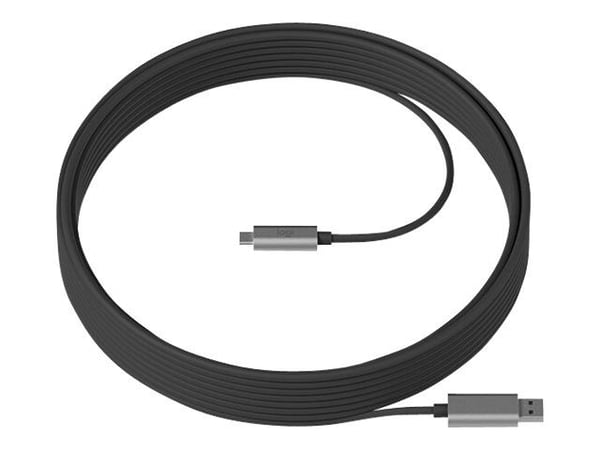 Logitech Strong - USB-kabel - USB-type A (hann) til USB-C (hann) - USB 3.1 - 10 m - plenum, Active Optical Cable (AOC) - for Room Solution Huddle, ...