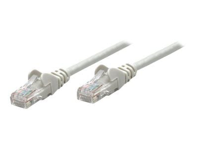 Intellinet Network Patch Cable, Cat6, 0.25m, Grey, CCA, U/UTP, PVC, RJ45, Gold Plated Contacts, Snagless, Booted, Lifetime Warranty, Polybag - Nett...