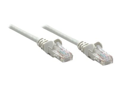 Intellinet Network Patch Cable, Cat6, 0.25m, Grey, CCA, U/UTP, PVC, RJ45, Gold Plated Contacts, Snagless, Booted, Lifetime Warranty, Polybag - Nett...