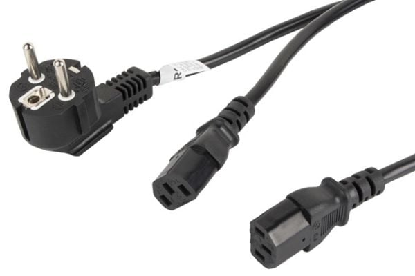 Lanberg - Strømkabel - CEE 7/7 (han) til IEC 60320 C13 - 1,8 m - lajittelu