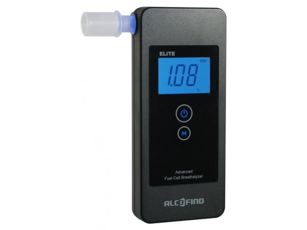 HI-TECH MEDICAL ALCOFIND ELITE, Sort, Platinasta valmistettu sähkökemiallinen anturi, ‰, Akryylinitrilbutadienstyreeni, 0 - 5%, 0,05%