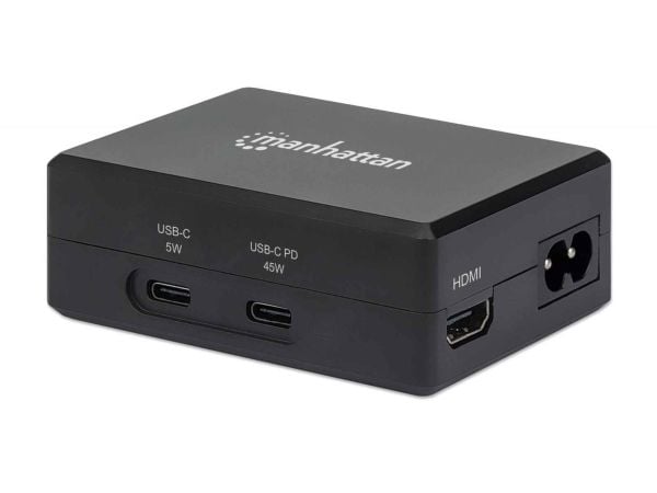 Manhattan 130554, USB 3.2 Gen 1 (3.1 Gen 1) Type-C, 52,5 W, Musta, HDMI, USB 3.2 Gen 1 (3.1 Gen 1) Type-A, USB 3.2 Gen 1 (3.1 Gen 1) Type-C, USB 3....