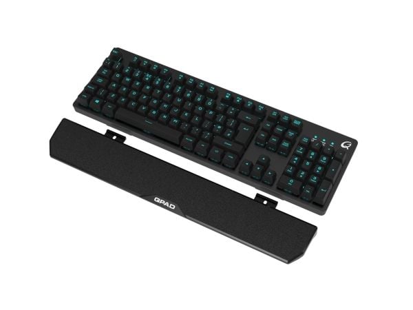 QPAD MK-40, Koblet med ledninger (ikke trådløs), USB, Membrannøkkelbryter, QWERTY, RGB LED, Sort